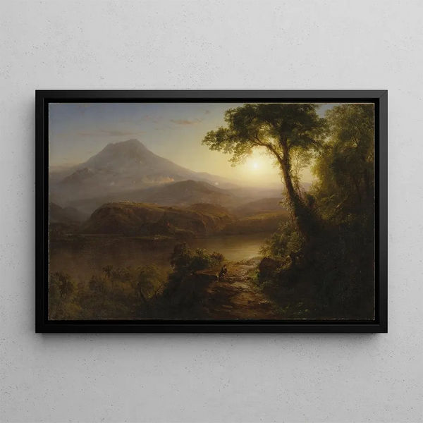 Landskap tropisk - Frederic Edwin Church — inramlat konstverk på väggen