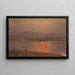 Vy över Hudson vid solnedgången - Frederic Edwin Church — inramlat konstverk på väggen