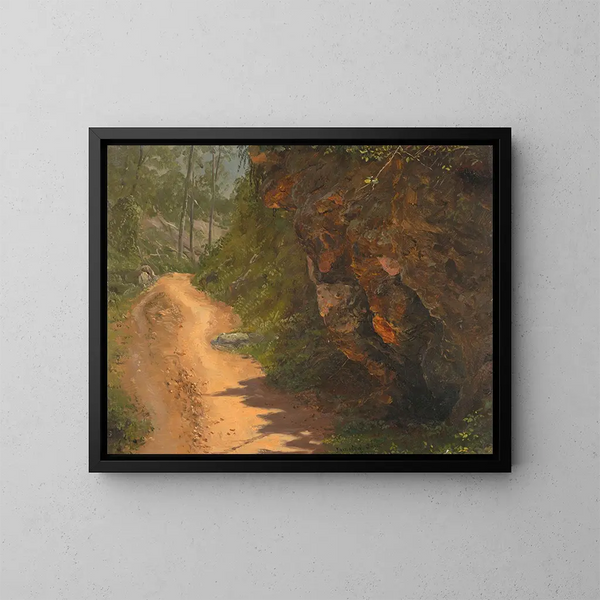 Sentier boisé en Jamaïque - Frederic Edwin Church — inramlat konstverk på väggen