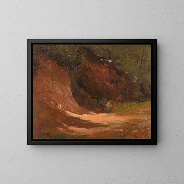 Jamaicas skogsbank - Frederic Edwin Church — inramlat konstverk på väggen