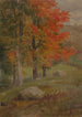 i trä i höstlandskap - Frederic Edwin Church — vy av konstverket