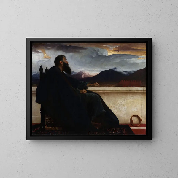 Oh om jag hade vingar som en duva, då skulle jag flyga iväg och finna vila, Psalm 55:6 - Frederic Leighton — inramlat konstverk på väggen