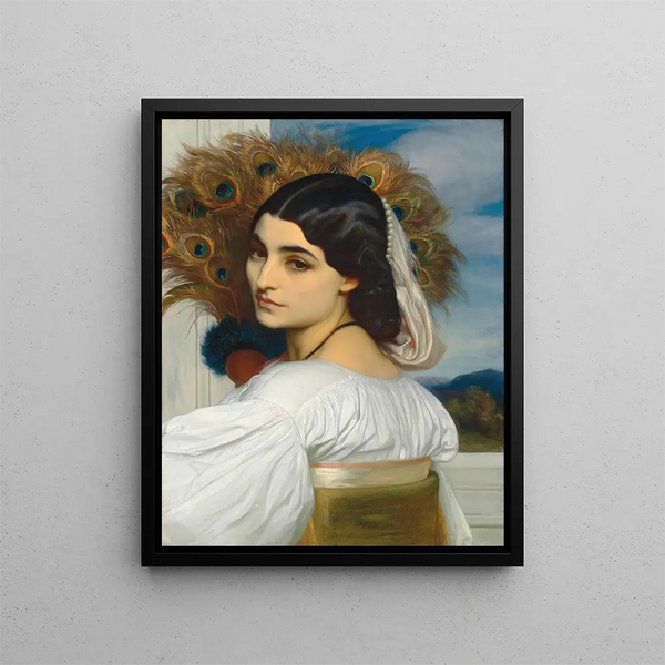 Pavonie - Frederic Leighton — inramlat konstverk på väggen