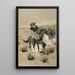 Jours sur la prairie, mains en l'air - Frederic Remington — inramlat konstverk på väggen