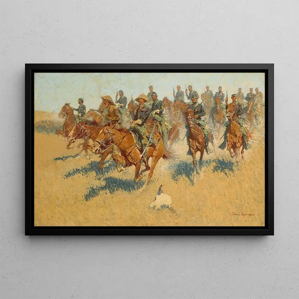 På de södra slätterna - Frederic Remington — inramlat konstverk på väggen