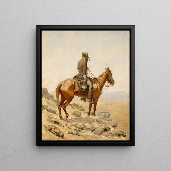 Le Belvédère - Frederic Remington — inramlat konstverk på väggen