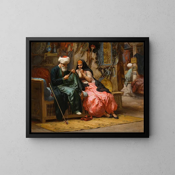 Ett värdefullt smycke - Frederick Arthur Bridgman — inramlat konstverk på väggen