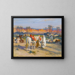 Frederick Arthur Bridgman - Halt In The Desert.webp