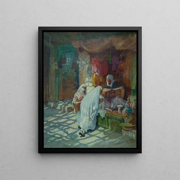 Le Bazar - Frederick Arthur Bridgman — inramlat konstverk på väggen