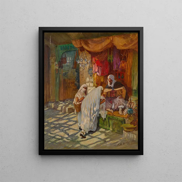Le Bazar - Frederick Arthur Bridgman — inramlat konstverk på väggen