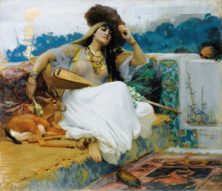 Frederick Arthur Bridgman - Young Woman On A Terrace.webp