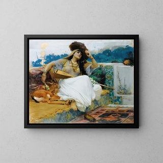 Frederick Arthur Bridgman - Young Woman On A Terrace.webp