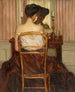 Framför spegeln - Frederick Carl Frieseke — vy av konstverket