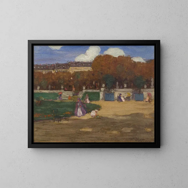 Jardins du Luxembourg Paris - Frederick Carl Frieseke — inramlat konstverk på väggen
