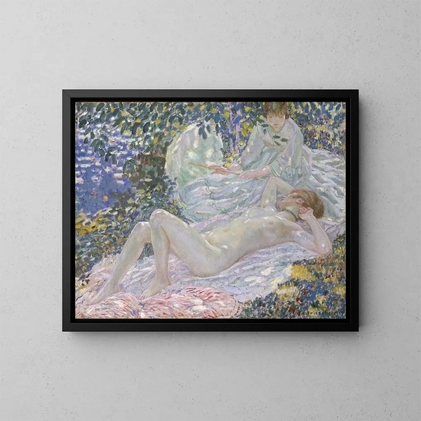 Sommar - Frederick Carl Frieseke — inramlat konstverk på väggen