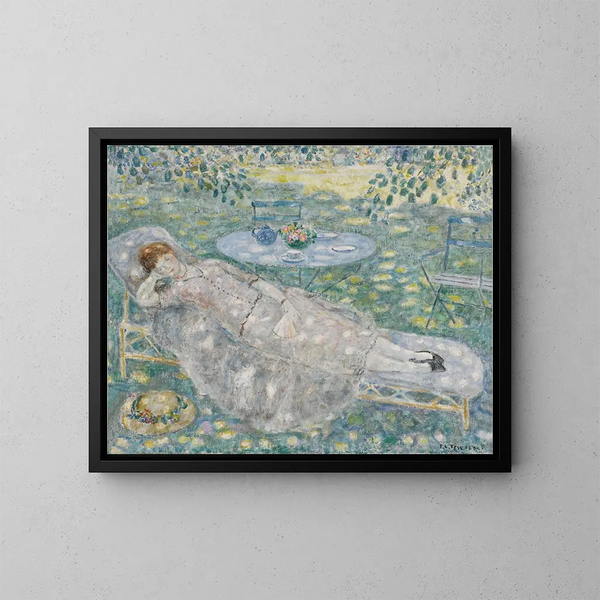 Taches solaires - Frederick Carl Frieseke — inramlat konstverk på väggen