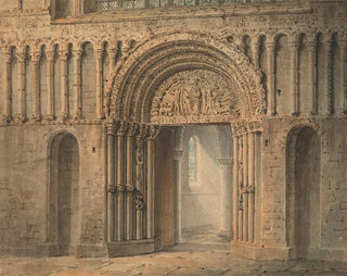 Frederick Mackenzie - The West Door Rochester Cathedral Kent.webp