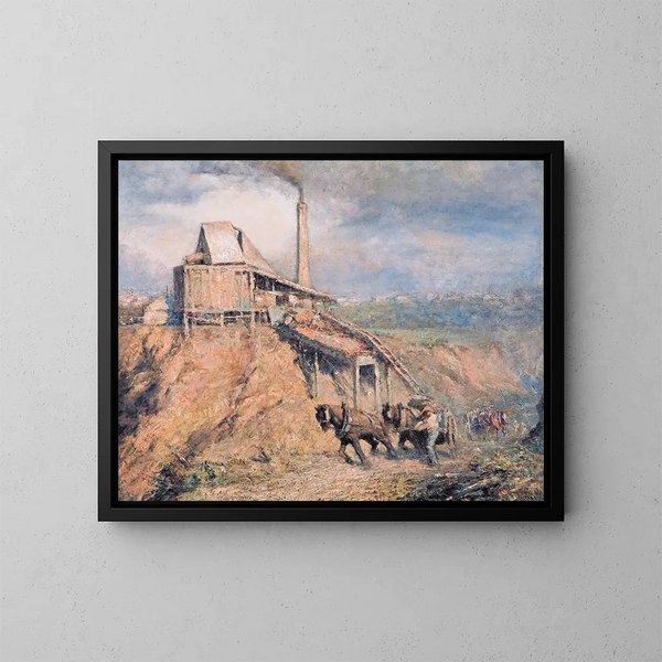 Le vieux concasseur de pierre, La carrière - Frederick McCubbin — inramlat konstverk på väggen
