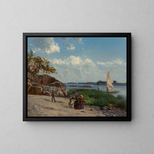 Île de pin, New York - Frederick Rondel — inramlat konstverk på väggen