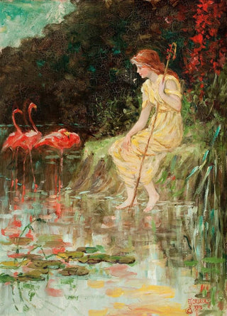 Frederick Stuart Church - Maiden with Flamingos.webp