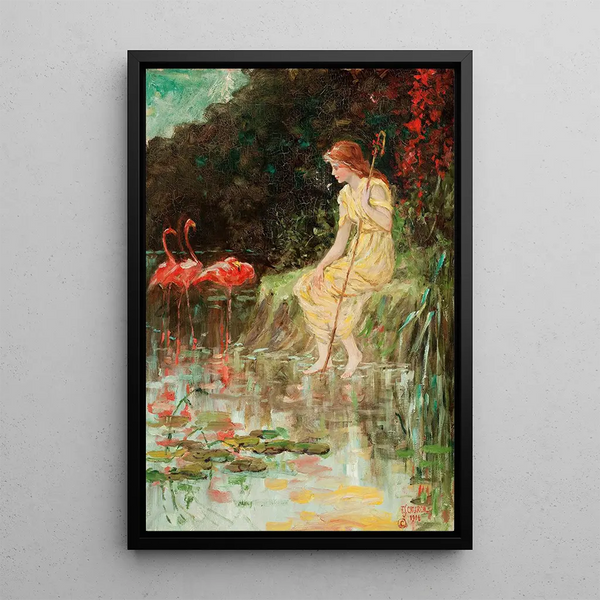 Frederick Stuart Church - Maiden with Flamingos.webp