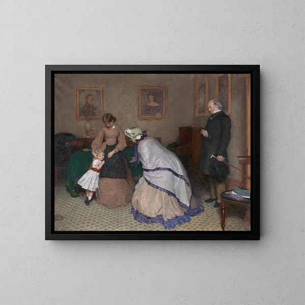 Visages étranges - Frederick Walker — inramlat konstverk på väggen