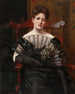 porträtt av konstnärens maka, Margaret Cecilia Keenan - Frederick Warren Freer — vy av konstverket