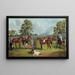 Grupp i hästkapplöpningsbanans inhägnad vid Dowling Forest Ballarat 1863 - Frederick Woodhouse — inramlat konstverk på väggen