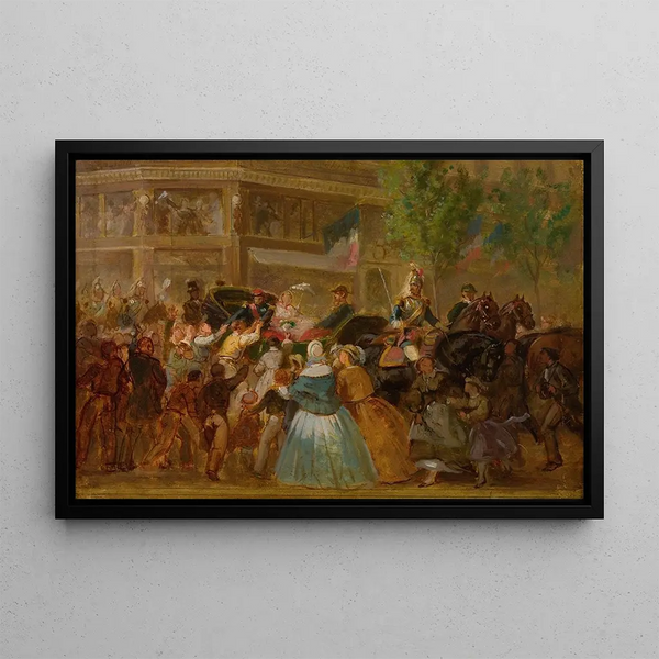 French School - Emperor Napoleon III And Empress Eugenie In A Carriage.webp