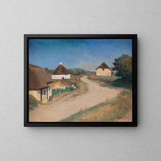 Fridolin Johansen - Houses Alongside a Road in Mors Jutland.webp