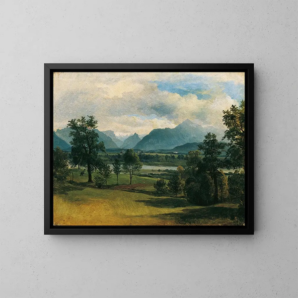 Vue sur Liefering - Friedrich August Matthias Gauermann — inramlat konstverk på väggen