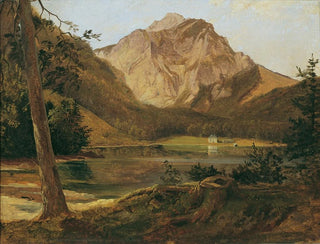 Friedrich August Matthias Gauermann - Der vordere Langbathsee mit dem Hllengebirge.webp