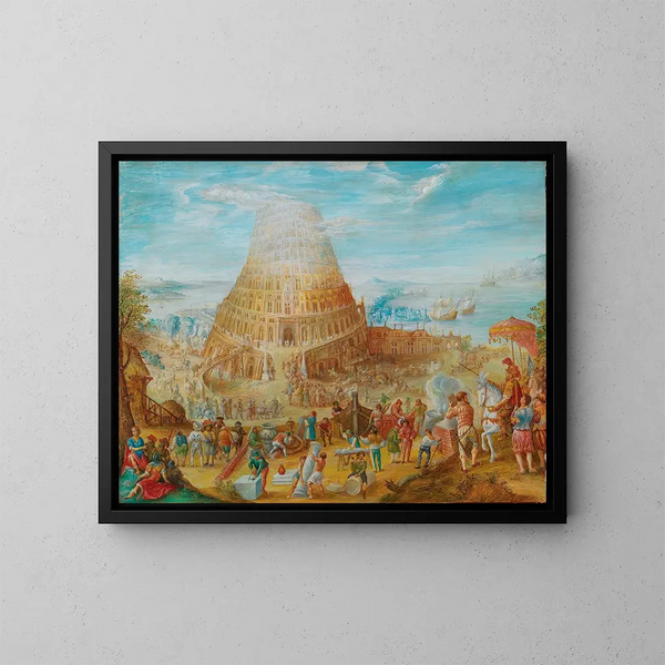 La Tour de Babel - Friedrich Brentel — inramlat konstverk på väggen