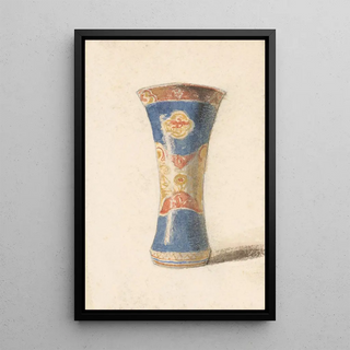 Friedrich Carl von Scheidlin - Painted Vase with Blue Base.webp