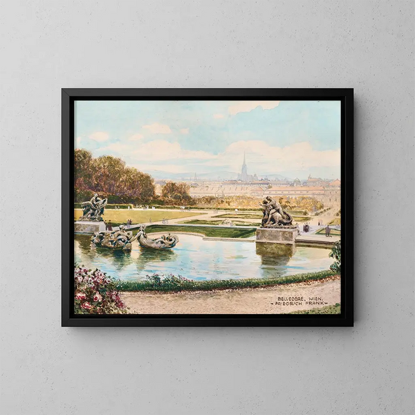 Vue du Belvédère sur Vienne - Friedrich Frank — inramlat konstverk på väggen