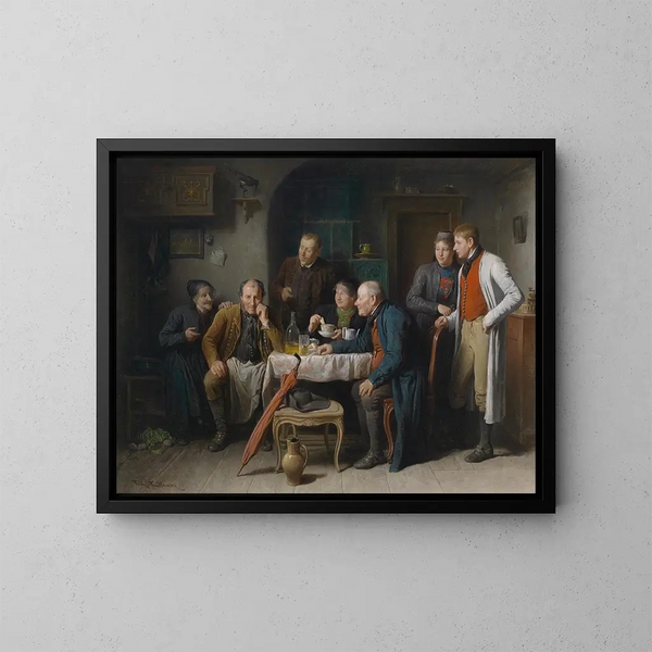 La demande en mariage - Friedrich Friedländer — inramlat konstverk på väggen