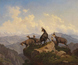 Friedrich Hohe - Gemsen im Karwendel.webp