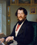Portrait av en gentleman vid piano - Friedrich Johann Gottlieb Lieder — vy av konstverket