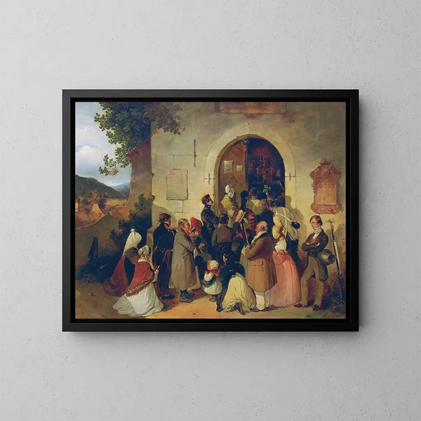 Pèlerin - Friedrich Johann Treml — inramlat konstverk på väggen