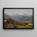 Vue depuis la Hütteneckalm sur le lac de Hallstatt et le Dachstein - Friedrich Loos — inramlat konstverk på väggen