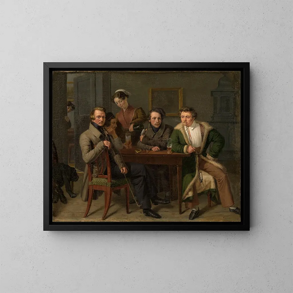 L'architecte Friedrich Eisenlohr entouré de ses amis - Friedrich Mosbrugger — inramlat konstverk på väggen