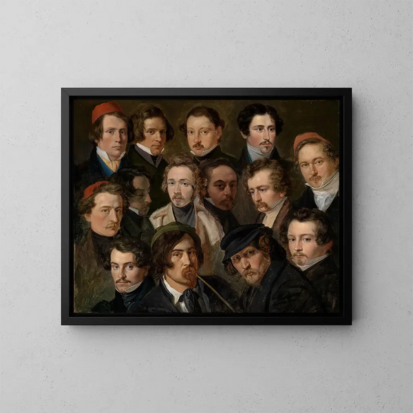 Les camarades - Friedrich Mosbrugger — inramlat konstverk på väggen