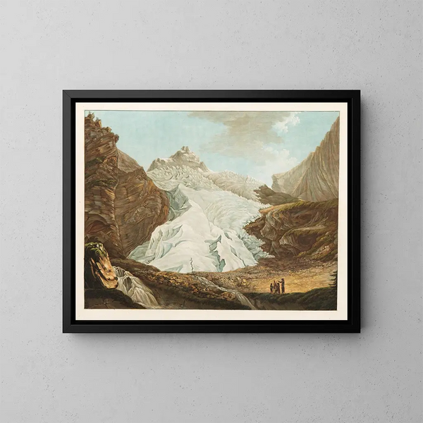 Glacier de Rosenlaui i Hasli-området - Friedrich Rosenberg — inramlat konstverk på väggen