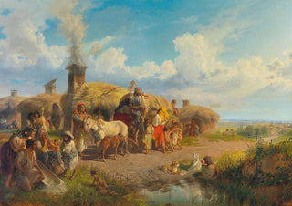Friedrich Sturm - Landvolk vor den Toren der Stadt.webp