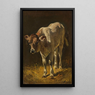 Friedrich Voltz - Kalb im Stall.webp