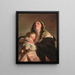 La veuve - Friedrich von Amerling — inramlat konstverk på väggen