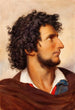 Tête d'un jeune Vénitien barbu de profil - Friedrich von Amerling — vy av konstverket