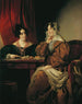 Henriette Baronne Pereira-Arnstein med sin dotter Flora - Friedrich von Amerling — vy av konstverket