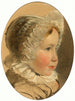 Portrait av en ung flicka (Case Conflict) - Friedrich von Amerling — vy av konstverket