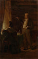 Le professeur Dr Ignaz Rudolf Bischoff von Altenstern som dikterar för sin fru Johanna - Friedrich von Amerling — vy av konstverket